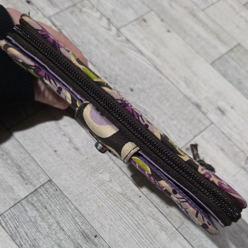 Vera Bradley Plum Petals Turnlock Wallet - Picture 10 of 16